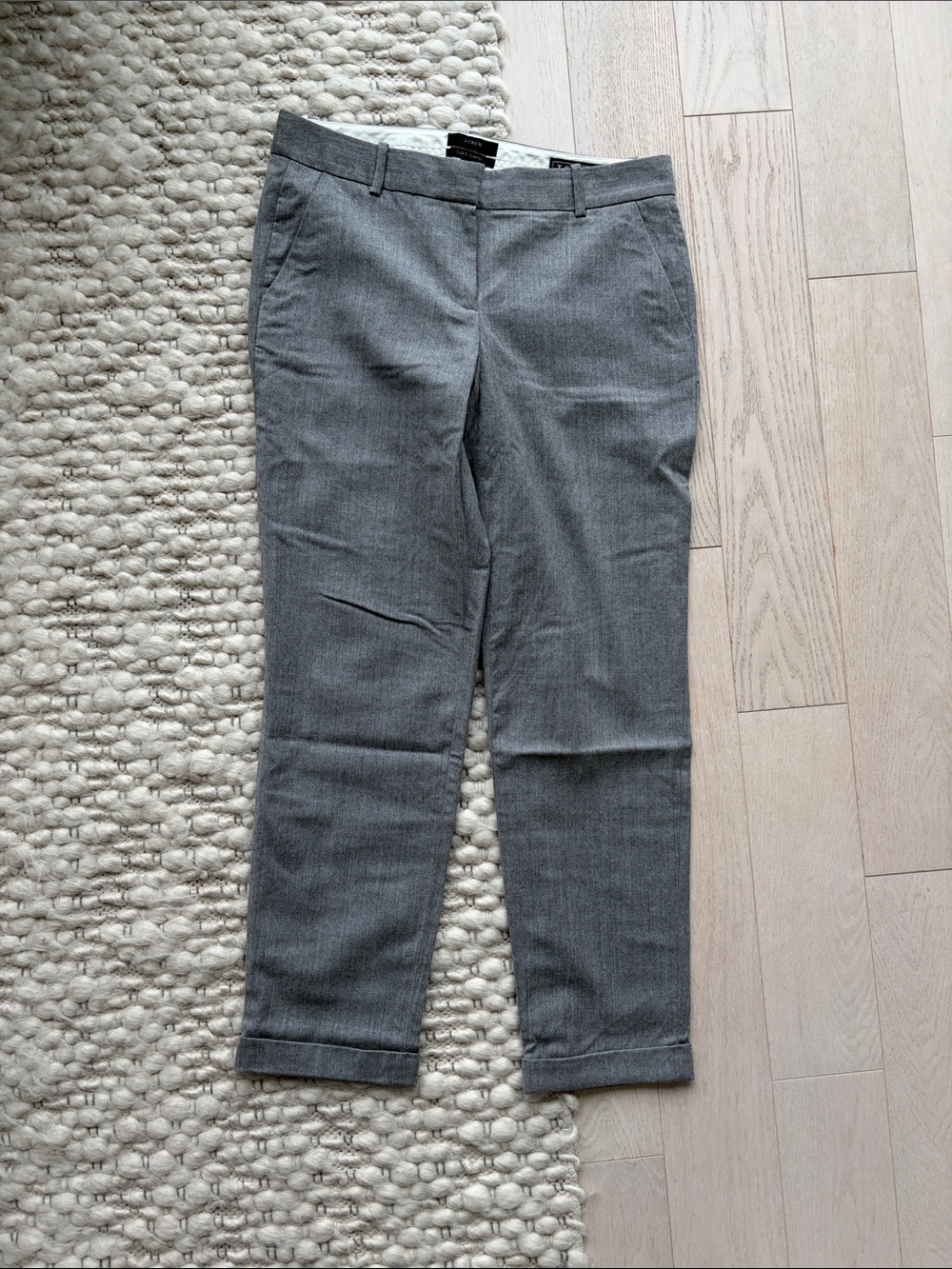 J.Crew Cafe Capri Grey Wool Pants - size 2